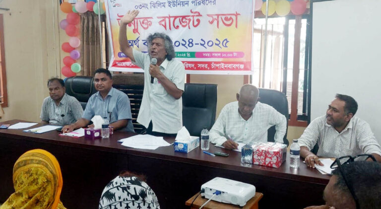 ঝিলিম ও গোবরাতলায় ইউনিয়ন পরিষদের বাজেট ঘোষণা
