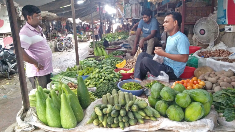 চাঁপাইনবাবগঞ্জে চাল-ডাল-শাকসবজি স্থিতিশীল বেড়েছে কাঁচামরিচের দাম