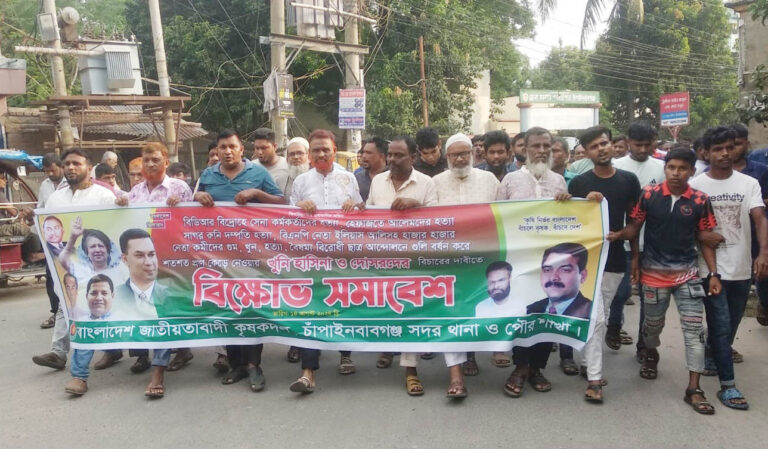 বিএনপির অবস্থান ও বিক্ষোভ কর্মসূচি পালন
