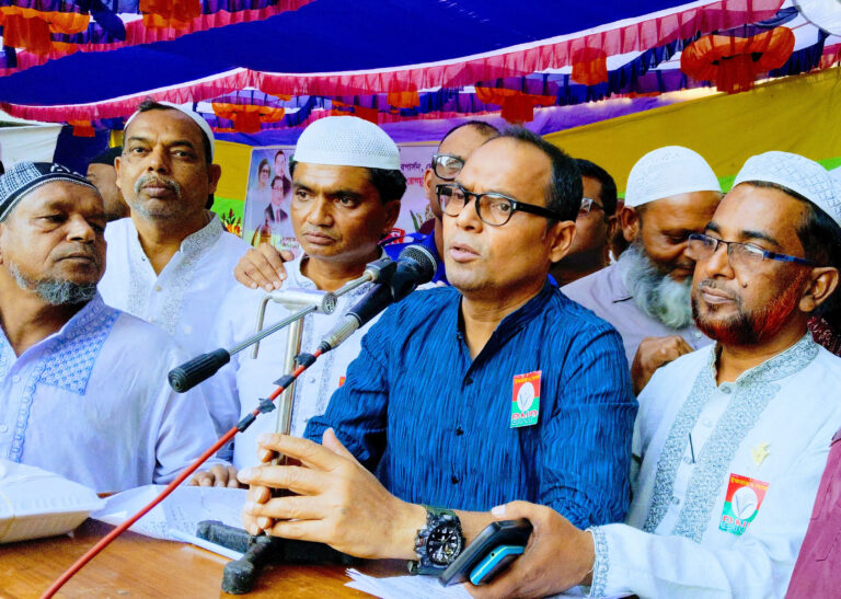 আমাদের শক্তি হচ্ছে জনগণ : নাচোলে বিএনপি নেতা আমিনুল