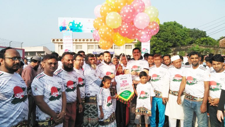 জুলাই পুনর্জাগরণ কর্মসূচি : চাঁপাইনবাবগঞ্জে প্রতীকী ম্যারাথন