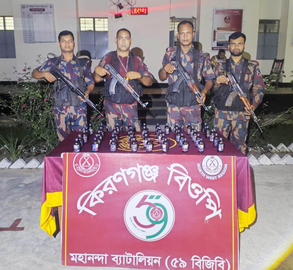 শিবগঞ্জে নেশা  জাতীয় সিরাপ  জব্দ