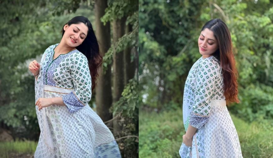 খোলা চুল আর মিষ্টি হাসিতে ভক্তদের নজর কাড়লেন পূজা চেরি